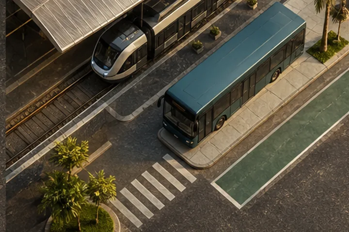 Transit represented by one practical part of the mobility energy system.