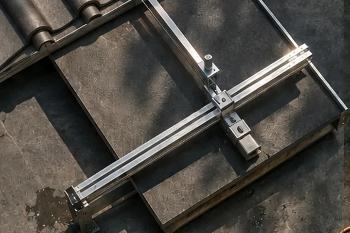 Roof represented by one practical part of the solar energy system.