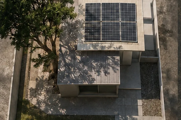 Shading represented by one practical part of the solar energy system.